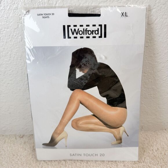 NEW Wolford Satin Touch 20 Tights Black Size XL 18378 7005 - Picture 1 of 3